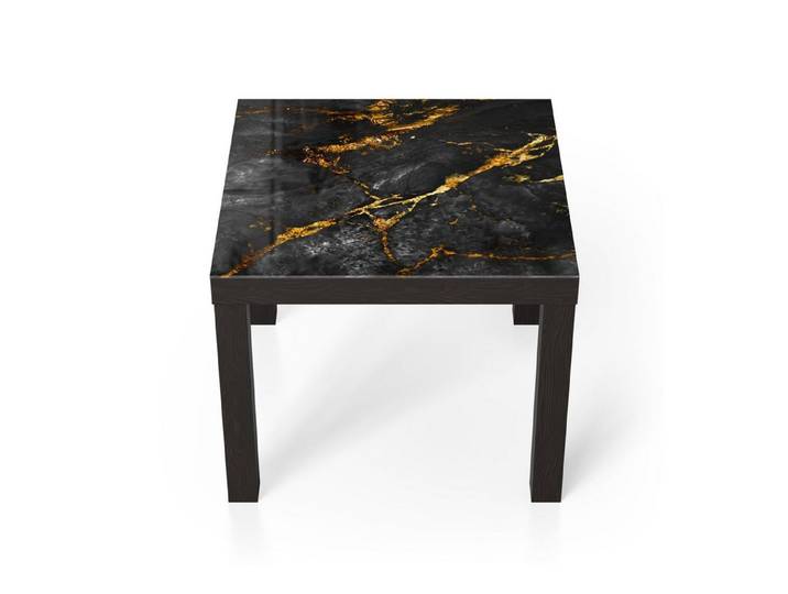 DEQORI Couchtisch 'Veredelter Naturstein', Glas Beistelltisch Glastisch modern