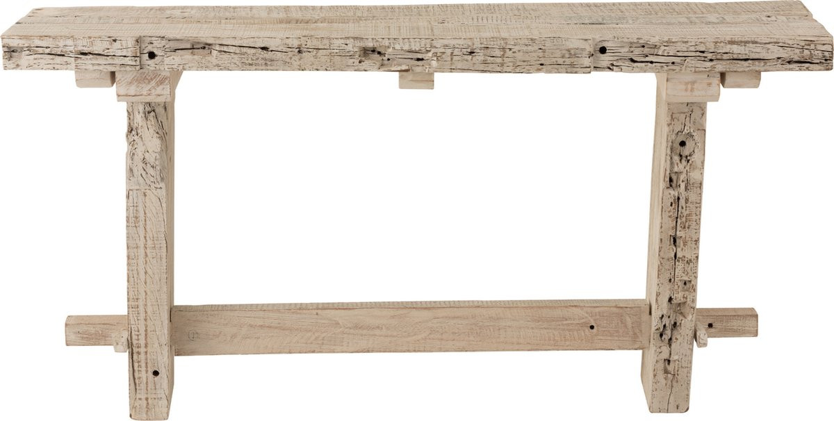 J-Line console Brut hout wit/naturel voor de hal