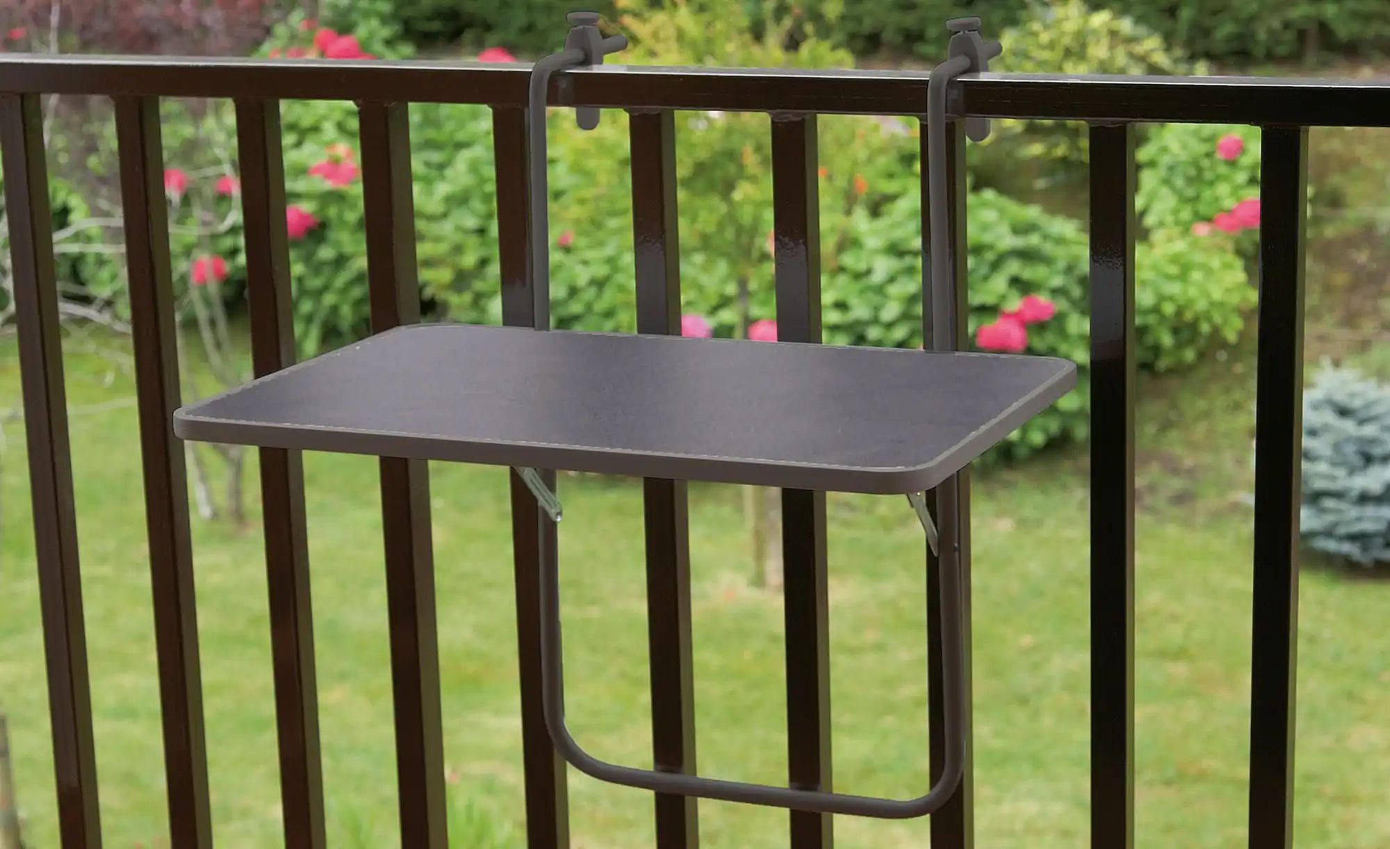 Höffner Balkon-Hängetisch   ¦ grau ¦ Maße (cm): B: 40