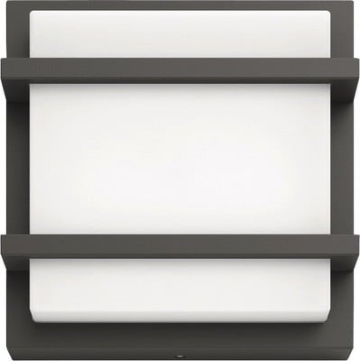 Philips Petronia LED buitenwandlamp zwart aluminium voor tuin en terras
