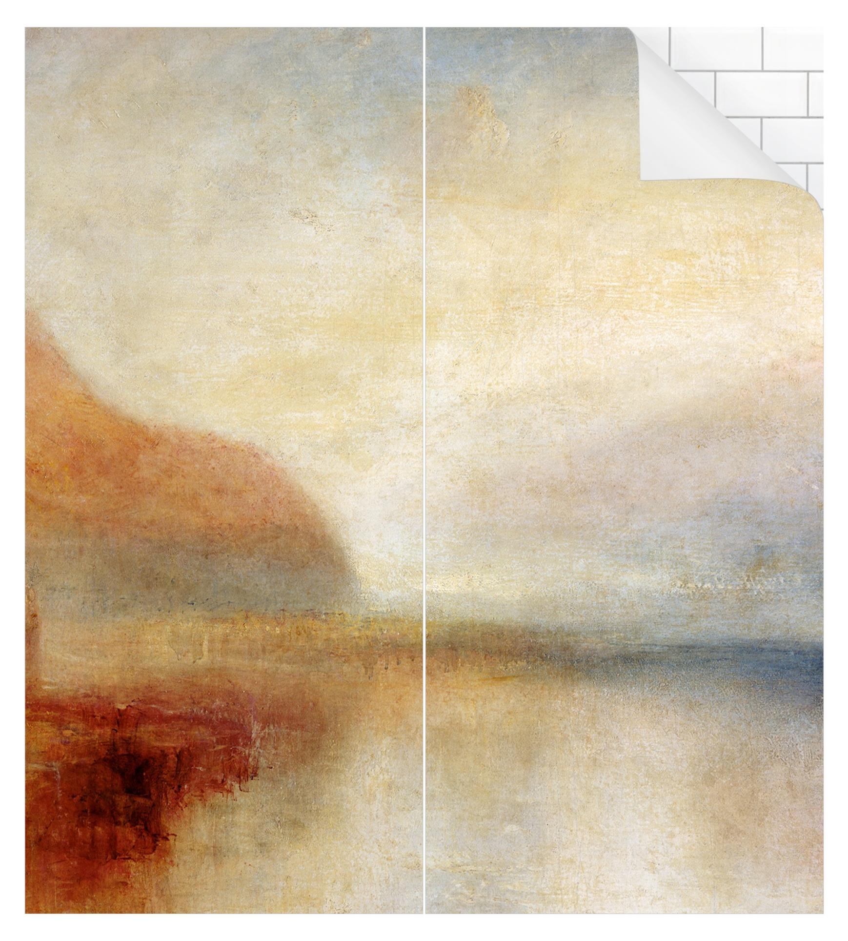 Duschrückwand Natur selbstklebend - 0.61 mm Wandpaneel wasserfest Design pastell Badrückwand fugenlos Premium matt 90x200 cm
