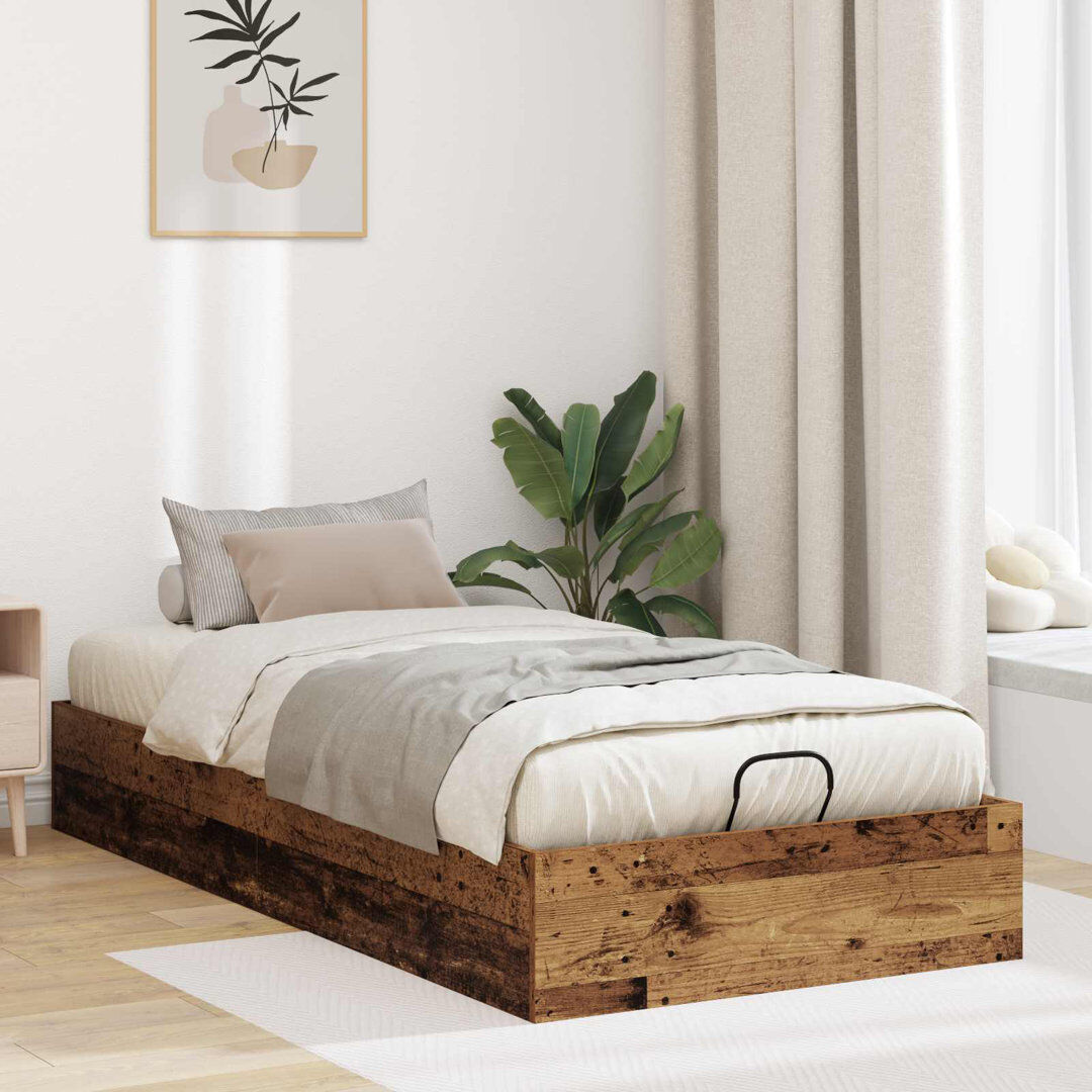 Metro Bed Frame Old Wood European Single (90 x 200 cm)