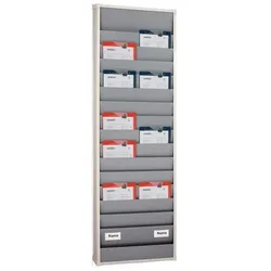 Eichner, Präsentationstafel, Werkstattplaner H1757xB554xT76 mm grau 2-reihig (55.40 x 175.70 cm)
