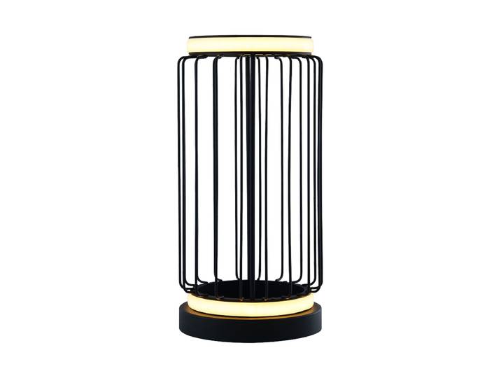 Moderne LED Tischlampe Circolo Schwarz Searchlight