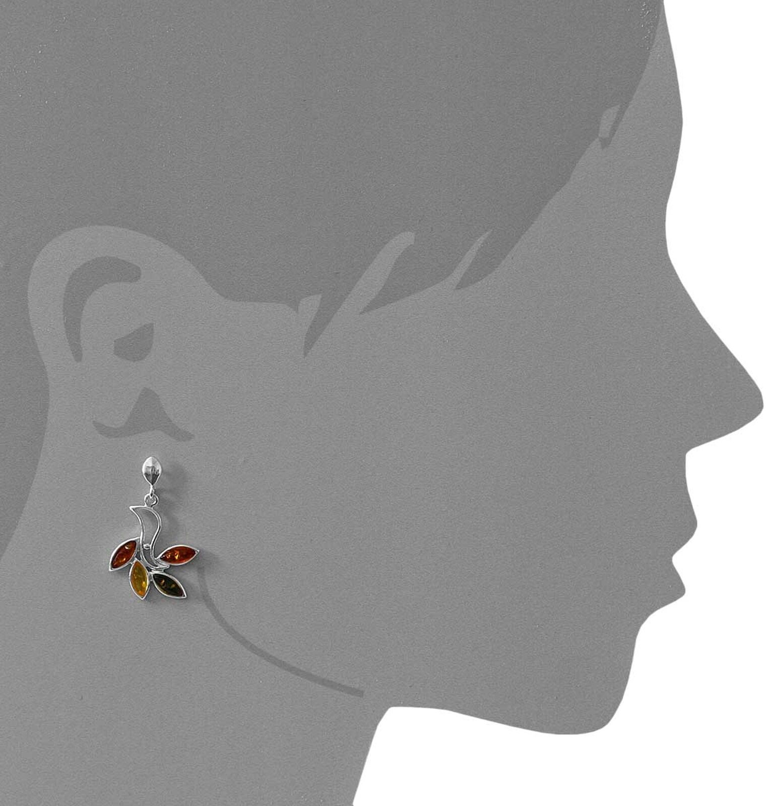 Paar Ohrstecker OSTSEE-SCHMUCK "Ostsee-Schmuck Ohrhänger Gina Ohrhänger Gina", weiß (weiß, neutral), Ohrringe, Damen, 33x22mm, Silber 925 (Sterlingsilber), Paar Ohrstecker