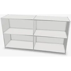 Viasit System4 - Regal weiß, Rahmenfarbe chrom, Material: Metall