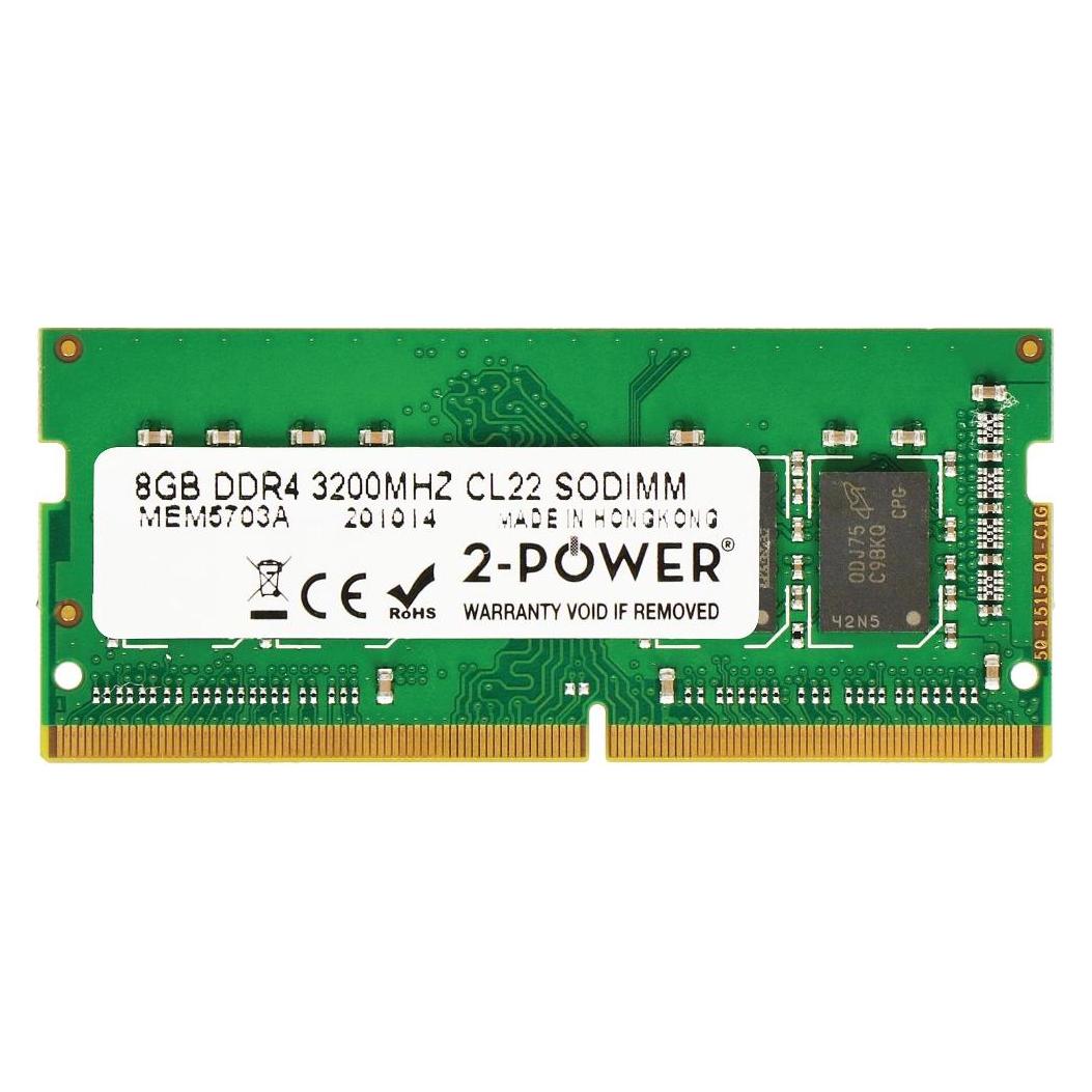2-Power 8GB DDR4 3200MHz CL22 SODIMM (3200 MHz, DDR4-RAM, SO-DIMM) (MEM5703A)