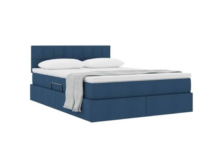 KTHLBRH Boxspringbett mit Kopfteil Blau 120 x 200 cm Inklusive Matratze, solide Struktur, modernes Design, einfaches Aufstehen