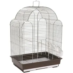 Panama Pet klatka dla ptaków, 42x30x57 cm, srebrno-brązowa, Vogelkäfig + Voliere