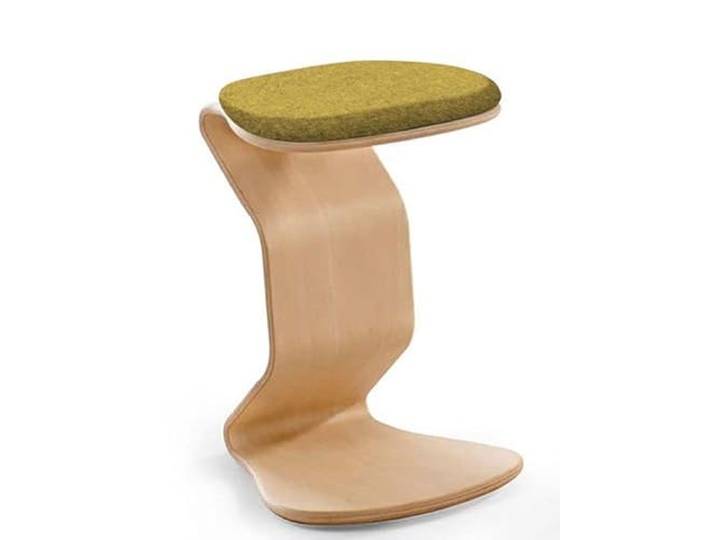 Froschkönig24 Nest Nature Hocker Sitzhocker myERCOLINO medium mit flachem Kokos-Sitzpolster Senfgelb