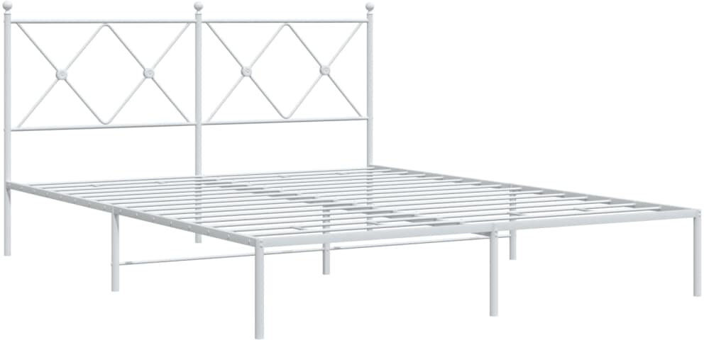 Brambly Cottage Corrstown Metal Bed White Kingsize (5')