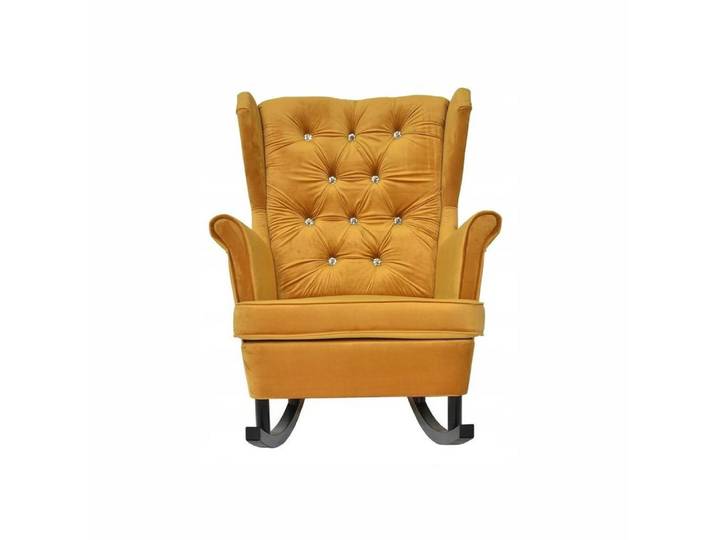 Family Meble Schaukelstuhl Family Meble Schaukelsessel Ohrensessel Gaja Royal 10 Gelb 84 cm