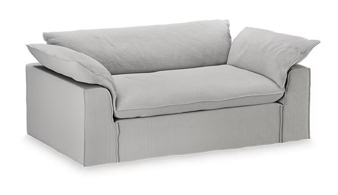 HKliving Hoes voor Bank Nomad 204cm, Corduroy Rib - Crème