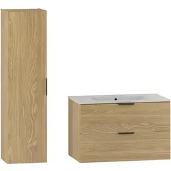 BADMÖBEL 80cm Astrid 2er-Set Holz