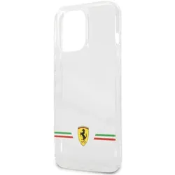 Ferrari Hülle für iPhone 13 Pro Italia Wings (Apple iPhone 13 Pro), Smartphone Hülle, Transparent