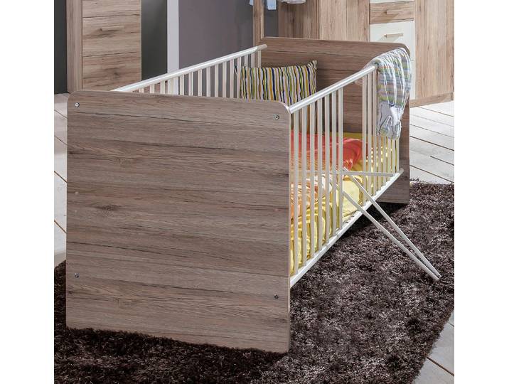 Babybett WIMEX Bergamo , weiss (san remo eiche nb, alpinweiß), B:74cm H:77cm L:150cm, Holzwerkstoff, Babybetten, Babybett