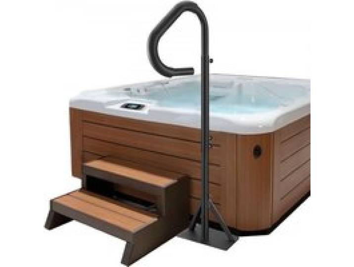 VEVOR Main Courante Spa 54,2x37x160 cm Rampe Escalier Sécurité Spa Rotative 360° Hauteur Réglable 122,92-160 cm Charge 272 kg Antirouille Aluminium Base de Montage Coulissante pour Intérieur Extérieur