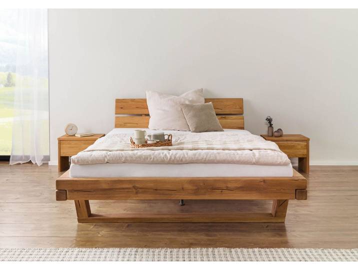 Bett Eiche 180x200x87 natur geölt BREGENZ #103