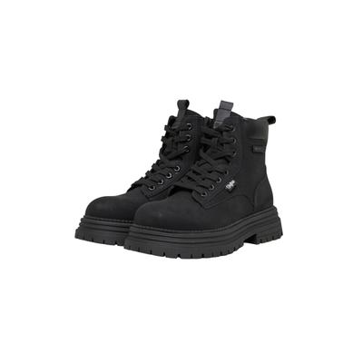 Stiefel BUFFALO "Buffalo LENNOX DESERT", Damen, Gr. 41, schwarz, Lederimitat, unifarben, Schuhe Stiefel