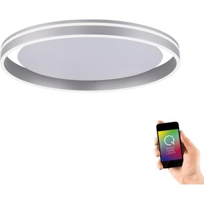 LED Deckenleuchte "Q-VITO", silber (stahlfarben), 1, Ø 59cm, 1 Stk., NEUHAUS Q SMART HOME LIGHTS, Leuchten, LED Deckenleuchte