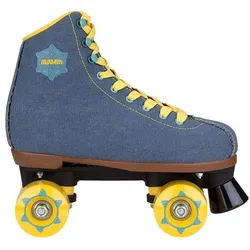 Nijdam, Rollschuhe, Retro Rolschaatsen - Denim Rebel - Denimblauw/Geel - 36 (36), Blau