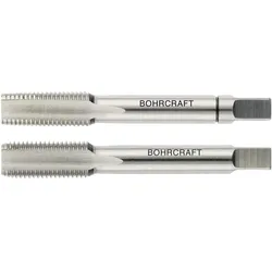 Bohrcraft, Gewindeschneider + Gewindebohrer, Hand-Gewindebohrer-Satz HSSG DIN5157 Gasgewinde G 3/8 Zoll