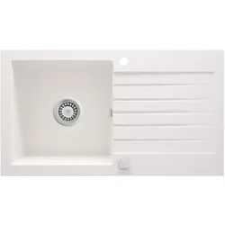 Deante, Spülbecken, ZORBA GRAN SINK 76X44X16 ZQZ A113 WHT (Einbauspüle, 61 cm)