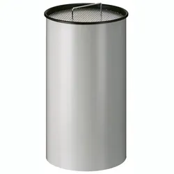 Standascher Sand-Aschenbecher Aluminium Grau 50 L mit Sieb und Metallinneneimer