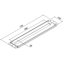 Steinberg, Duscharmatur + Badewannenarmatur, Serie 100 Montageplatte, für Waschtisch- und Wannenrandarmaturen, 1009411
