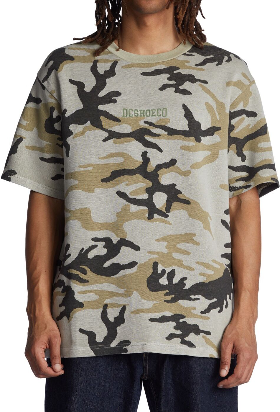 Rundhalsshirt DC SHOES "Conceal", Herren, Gr. S, bunt (overcast camo), Obermaterial: 100% Baumwolle., Shirts Rundhalsshirt overcast camo S