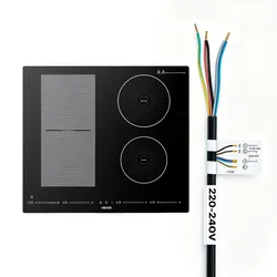 VEVOR Induktionskochfeld mit 4 Zonen Einbau-Induktionskochplatte 7200 W, Induktionsherd mit 9 Leistungsstufen, LED-Touchscreen, Glaskeramik-Oberfläche und Kindersicherung, für Küche und Wohnmobil