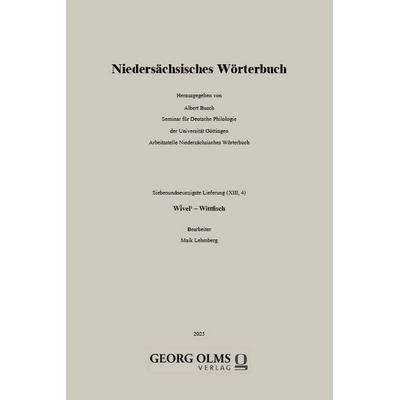Niedersächsisches Wörterbuch, Taschenbuch von , Georg Olms Verlag, 978-3-487-17154-8