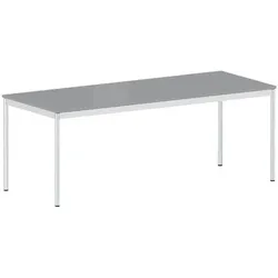 viasit Schreibtisch »System 4, extra lang« (ca. 200 cm) grau, 200x76x100 cm