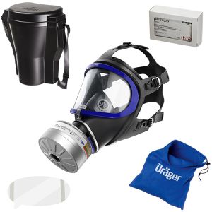 Dräger Atemschutzmaske X-plore Vollmaskenset 6300, ABEK2HgP3 R D, wiederverwendbar, mit Ventil