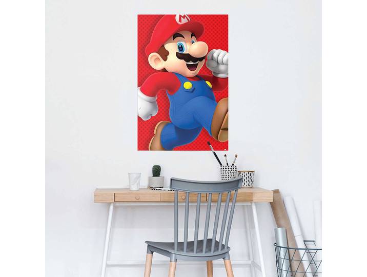 Poster Super Mario Red Papier Rouge 61 x 92 x 0cm