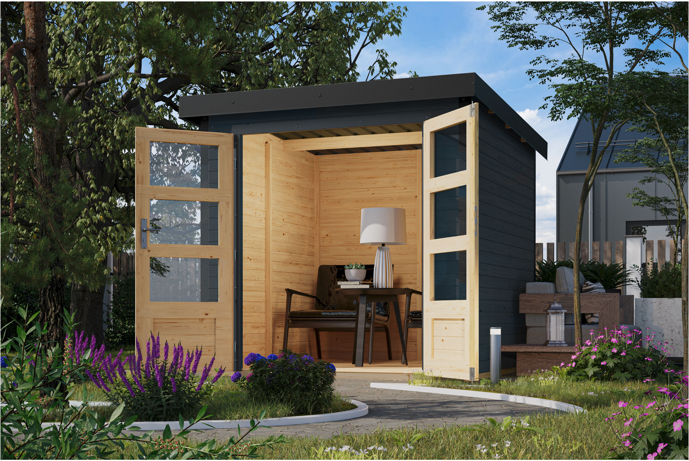 KARIBU Gartenhaus Hybrido 19 mm