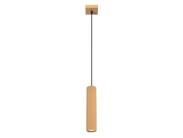 SOLLUX lighting Suspension Luminaire - Lustre Plafonnier - en Aluminium - 1 Abat-jour - 8 x 8 x 118 cm - Karbon Or