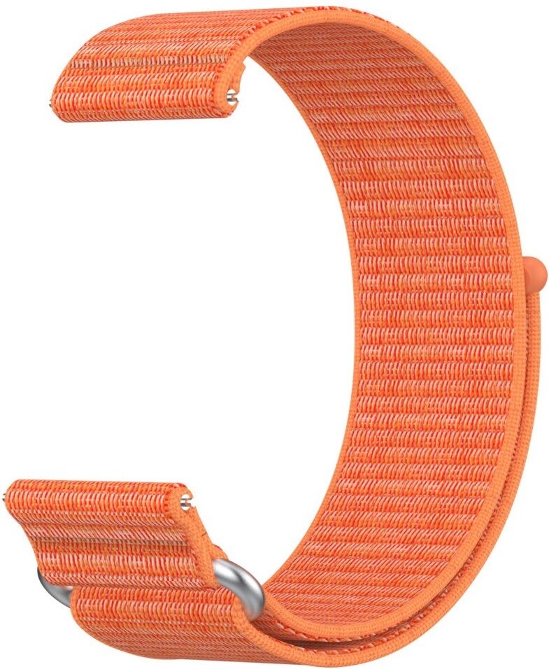 INF Universelles zweiteiliges Nylon-Uhrenarmband (ohne Steg) – Schnellverschluss, verstellbar mit Klettverschluss, kompatibel Orange