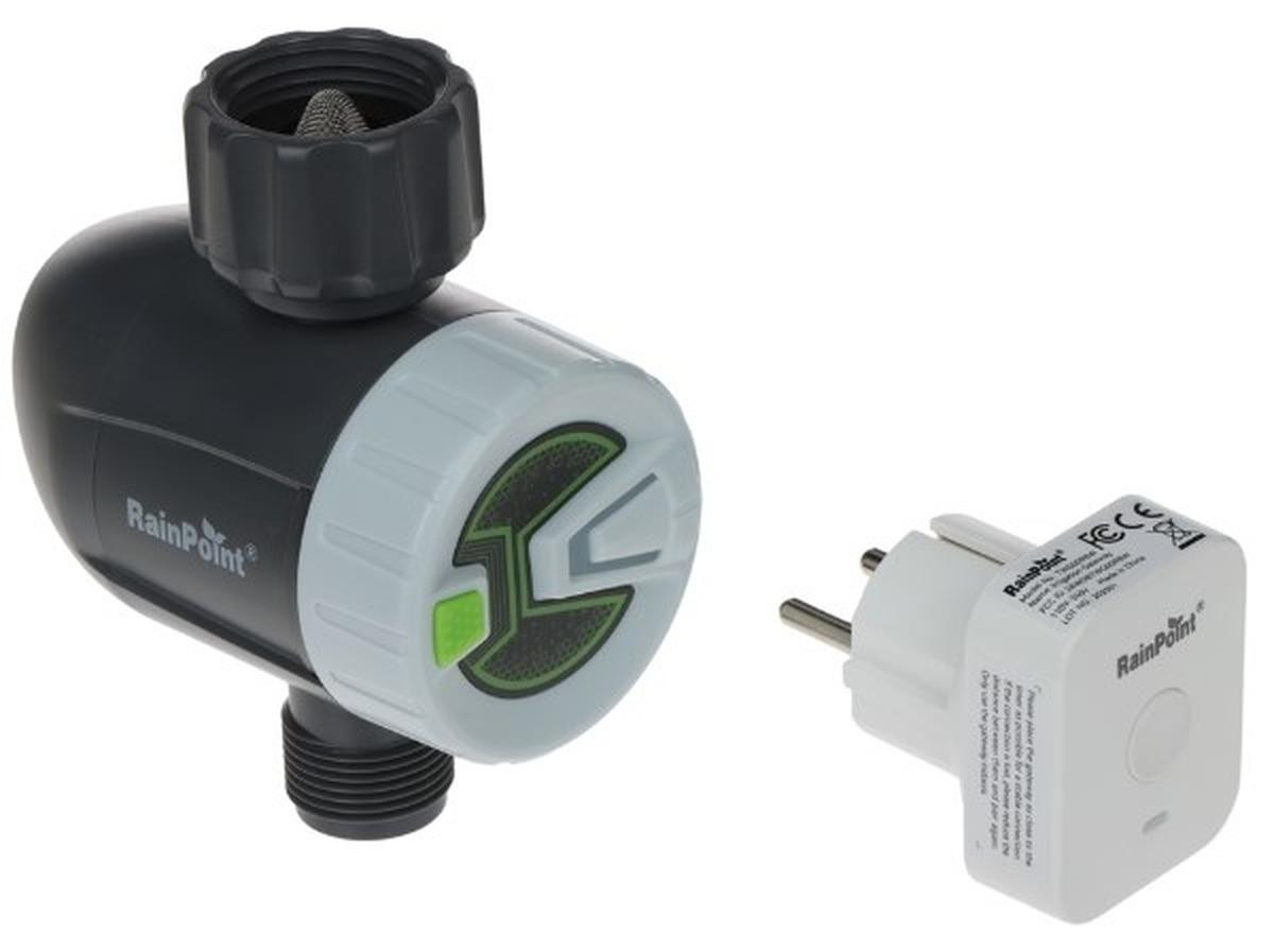 RainPoint Slimme WiFi-klep voor irrigatiesystemen Tuya Smart TTV102B+TWG009BW