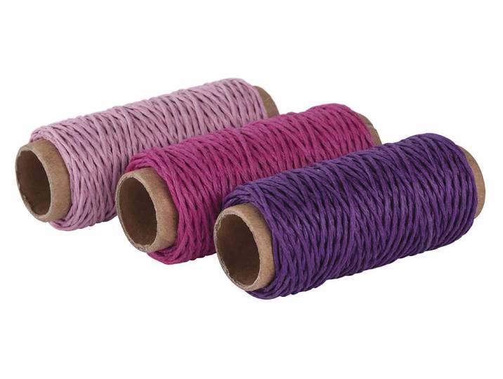 Rayher Hanfkordel-Set Rosa-Pink-Lila ⌀ 1 mm 36 m