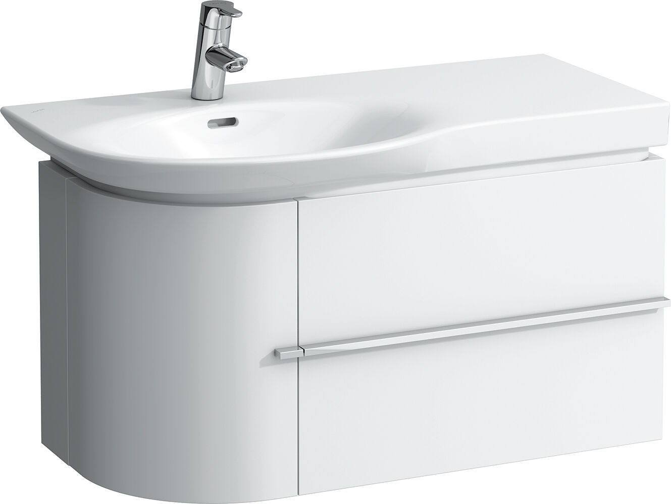 Laufen Meuble Case for Palace H4015320755191 84 x 45 x 37,5 cm, porte 2000 à gauche, tiroirs 801 à droite, chêne cérusé