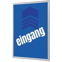 Showdown Klapprahmen - DIN A4 - Komplett-Set - Eingang Deutsch - Blau/Silber