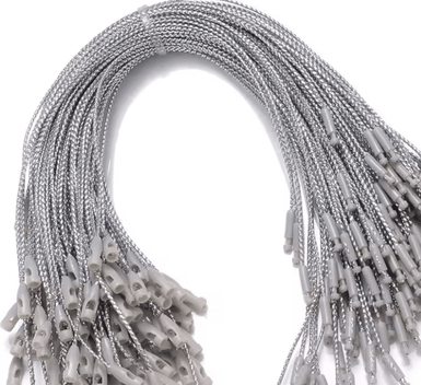 Inspire Curations 100PCS Christmas Ornament Hanging Strings Christmas Ornament Hooks Polyester Hanging Cords For Tree Decorations silver