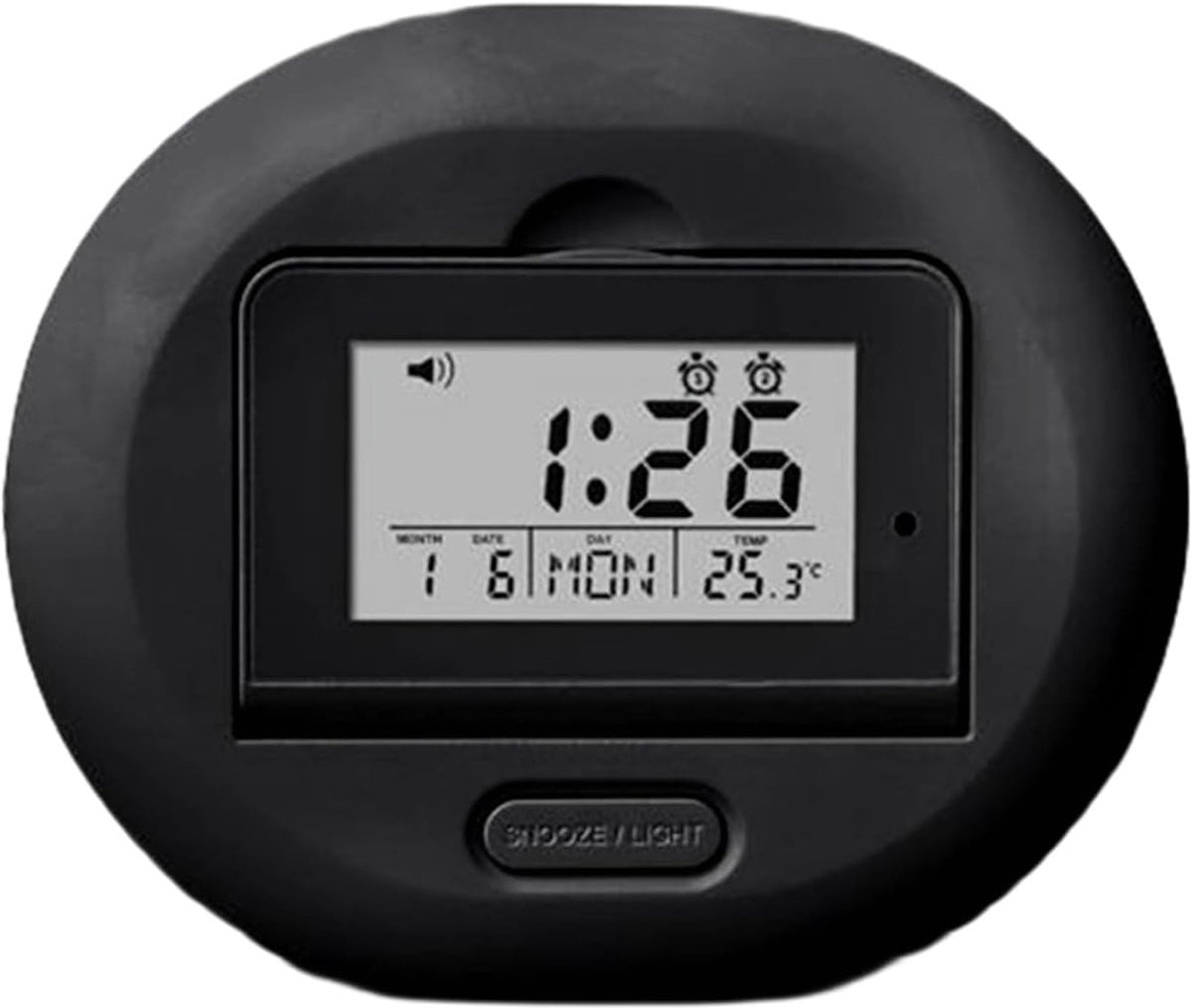 Digitale Trilwekker LED Klok - Zwart - 10 x 8,5 cm