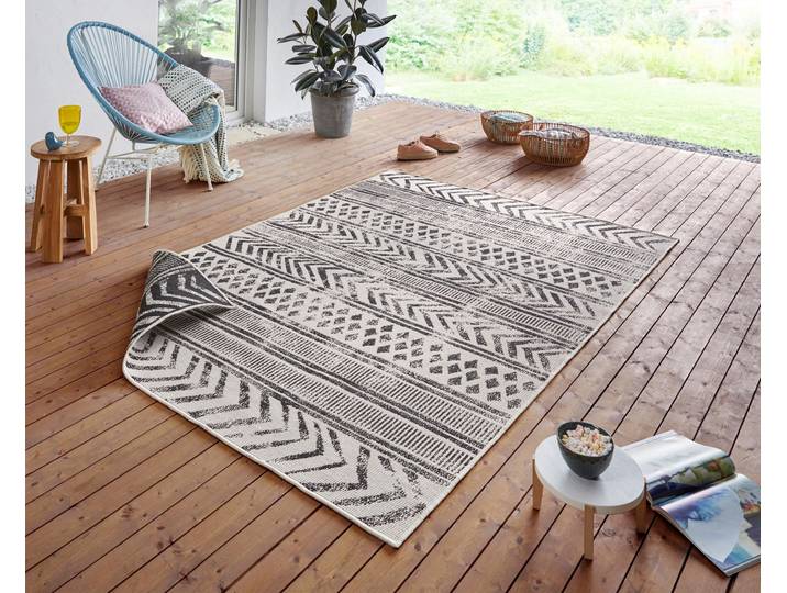 HANSE Home BIRI Wendeteppich rechteckig 5 mm Höhe In-& Outdoor, Wetterfest, Balkon, Läufer, Wohnzimmer, Wasserfest, Boho