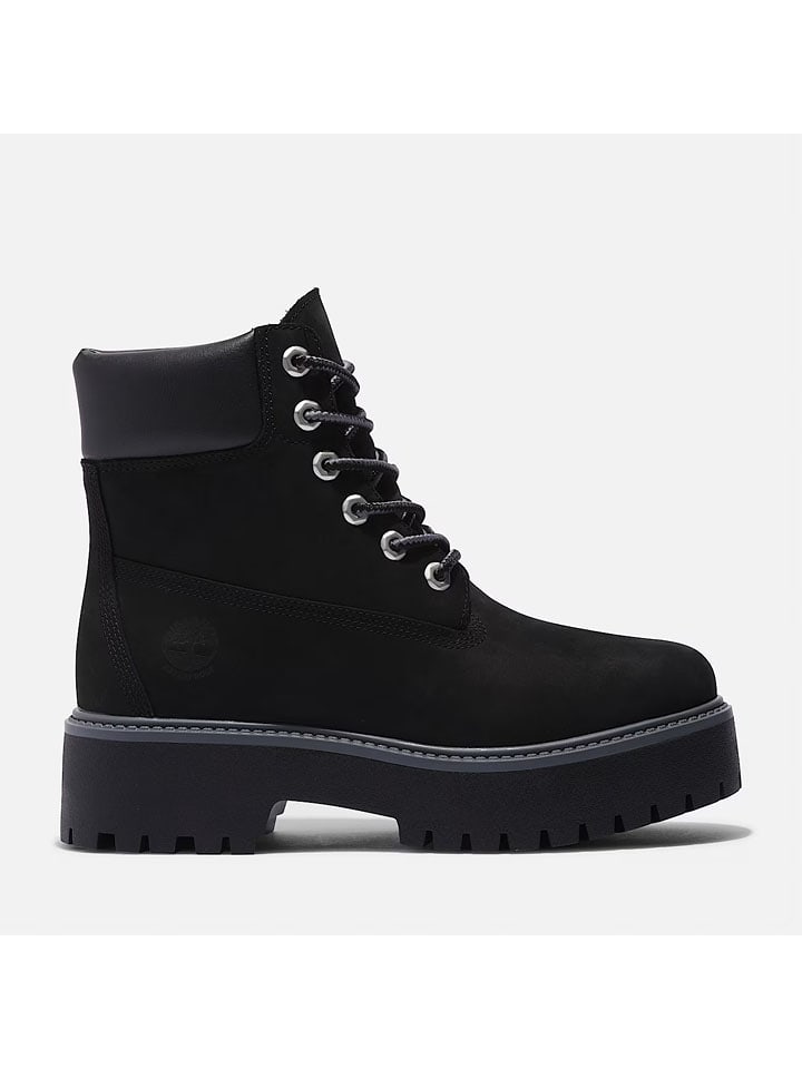 Timberland Leder-Boots "Stone Street 6" in Schwarz - 38