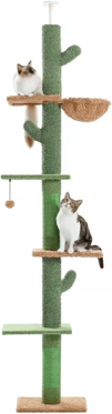 Inspire Picks Adjustable Height Cat Tree Floor To Ceiling Cat Tower With Condo & Hammock amt0187gn l