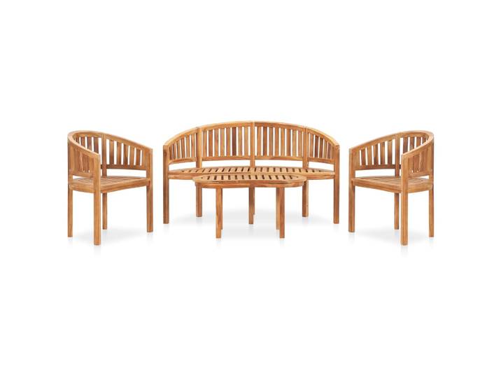 vidaXL 4-tlg. Garten-Lounge-Set Massivholz Teak