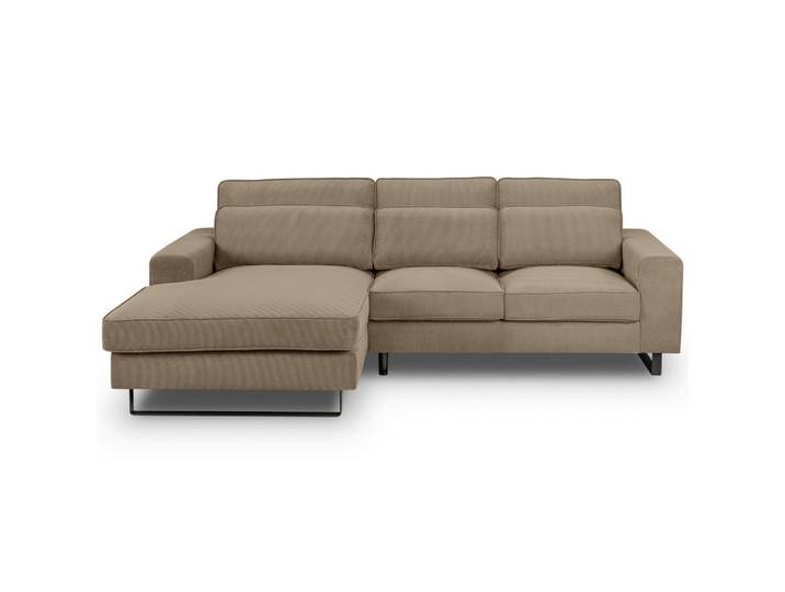Ecksofa Bolivia Braunbeige Cord