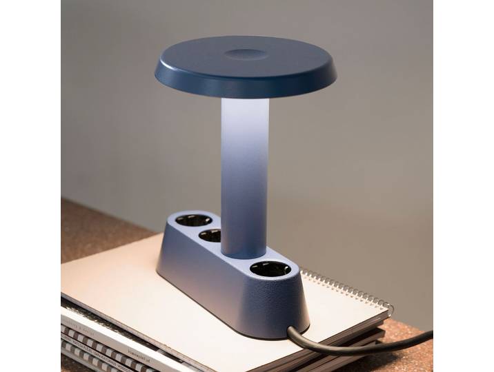 NOMAD LAMP 01 Tischlampe, blau, 19 cm - Forming Function - Wohnzimmer - Design - Aluminium - Einflammig